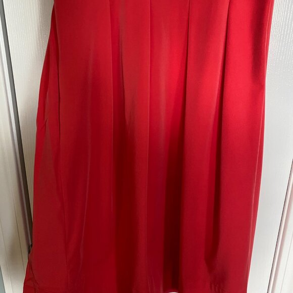 Tristan Red Fit & Flare Puff Sleeve Wrap Dress – Size S/P - Picture 9 of 10